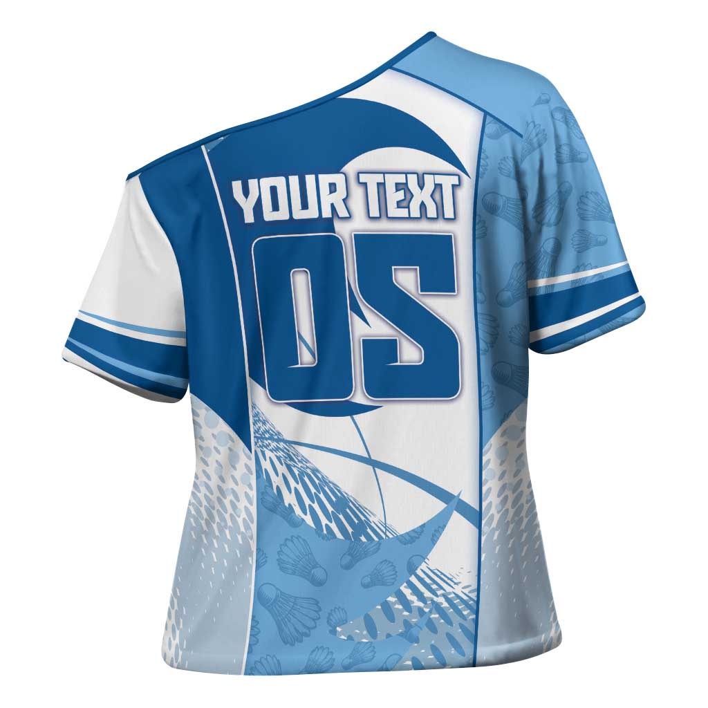 Custom Badminton Cross Shoulder Shirt Dynamic Swoosh