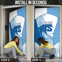 Custom Badminton Door Cover Dynamic Swoosh