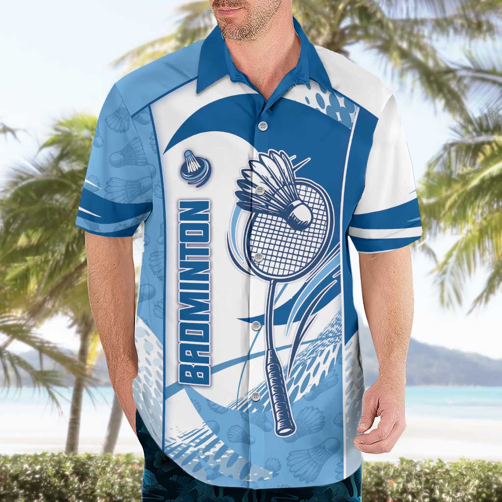 Custom Badminton Hawaiian Shirt Dynamic Swoosh