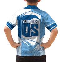 Custom Badminton Kid Hawaiian Shirt Dynamic Swoosh