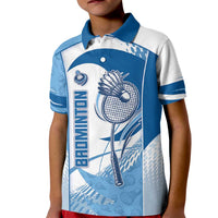 Custom Badminton Kid Polo Shirt Dynamic Swoosh