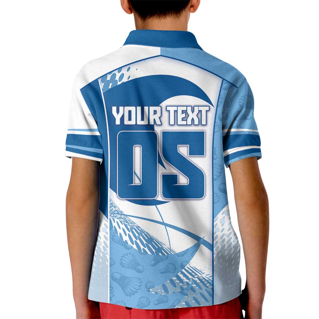Custom Badminton Kid Polo Shirt Dynamic Swoosh
