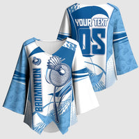 Custom Badminton Kimono Sleeve Blouse Dynamic Swoosh