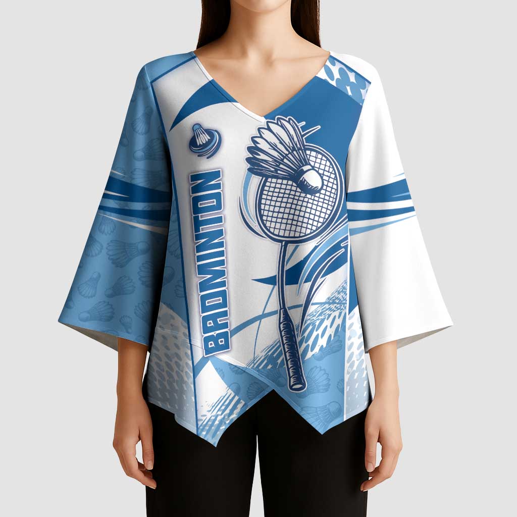 Custom Badminton Kimono Sleeve Blouse Dynamic Swoosh