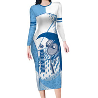 Custom Badminton Long Sleeve Bodycon Dress Dynamic Swoosh