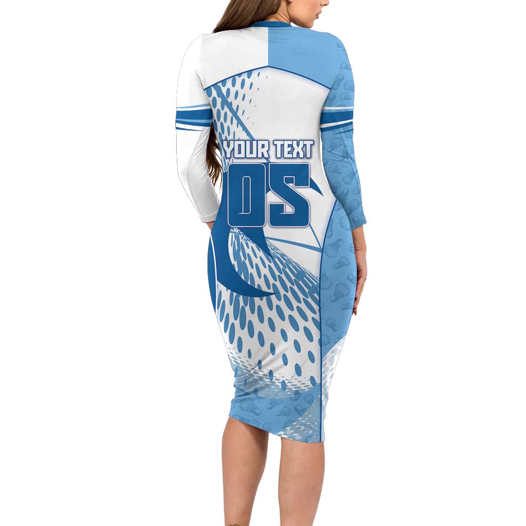 Custom Badminton Long Sleeve Bodycon Dress Dynamic Swoosh