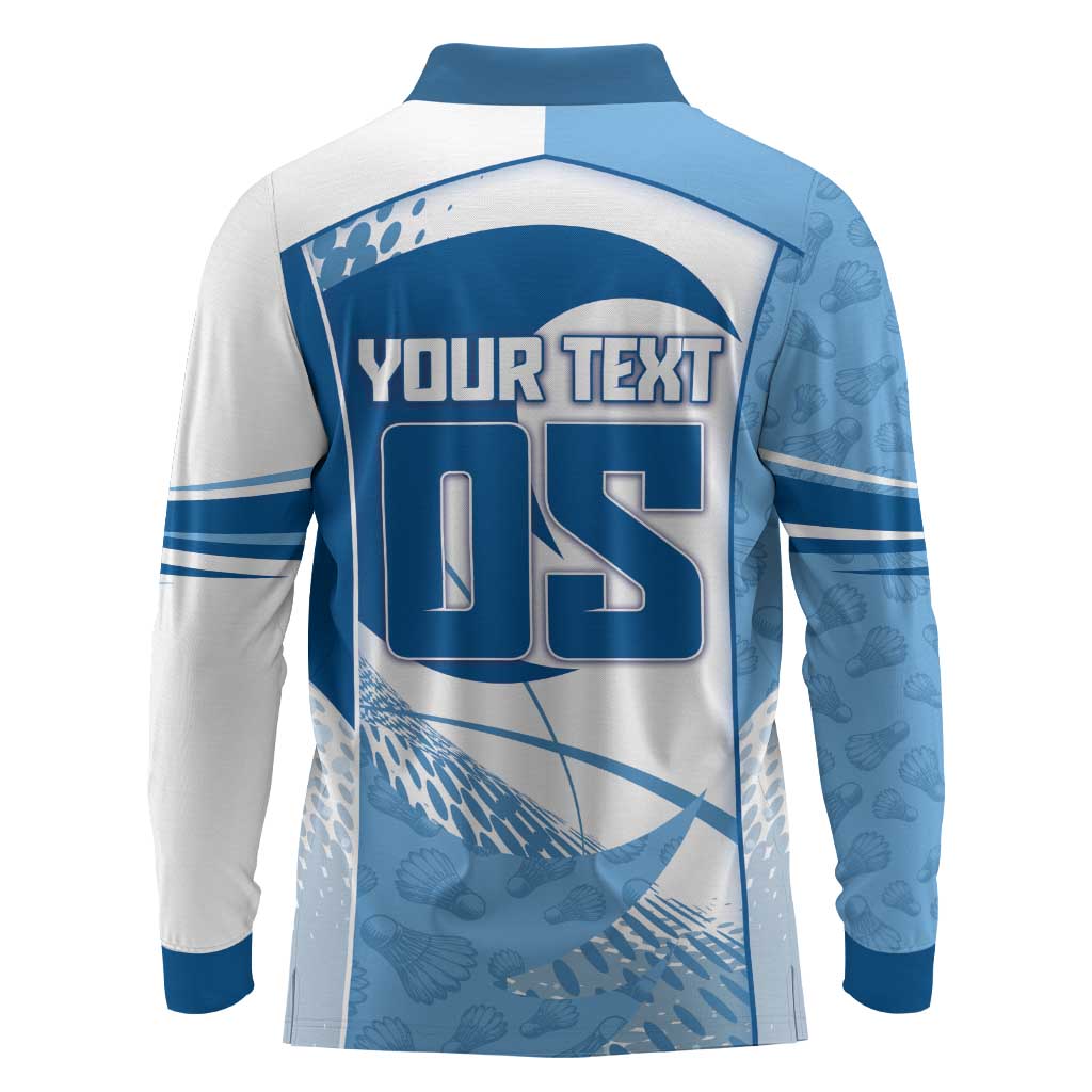 Custom Badminton Long Sleeve Polo Shirt Dynamic Swoosh