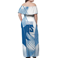 Custom Badminton Off Shoulder Maxi Dress Dynamic Swoosh