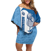 Custom Badminton Off Shoulder Short Dress Dynamic Swoosh