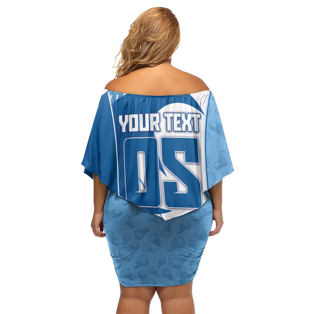 Custom Badminton Off Shoulder Short Dress Dynamic Swoosh
