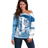 Custom Badminton Off Shoulder Sweater Dynamic Swoosh