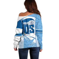 Custom Badminton Off Shoulder Sweater Dynamic Swoosh