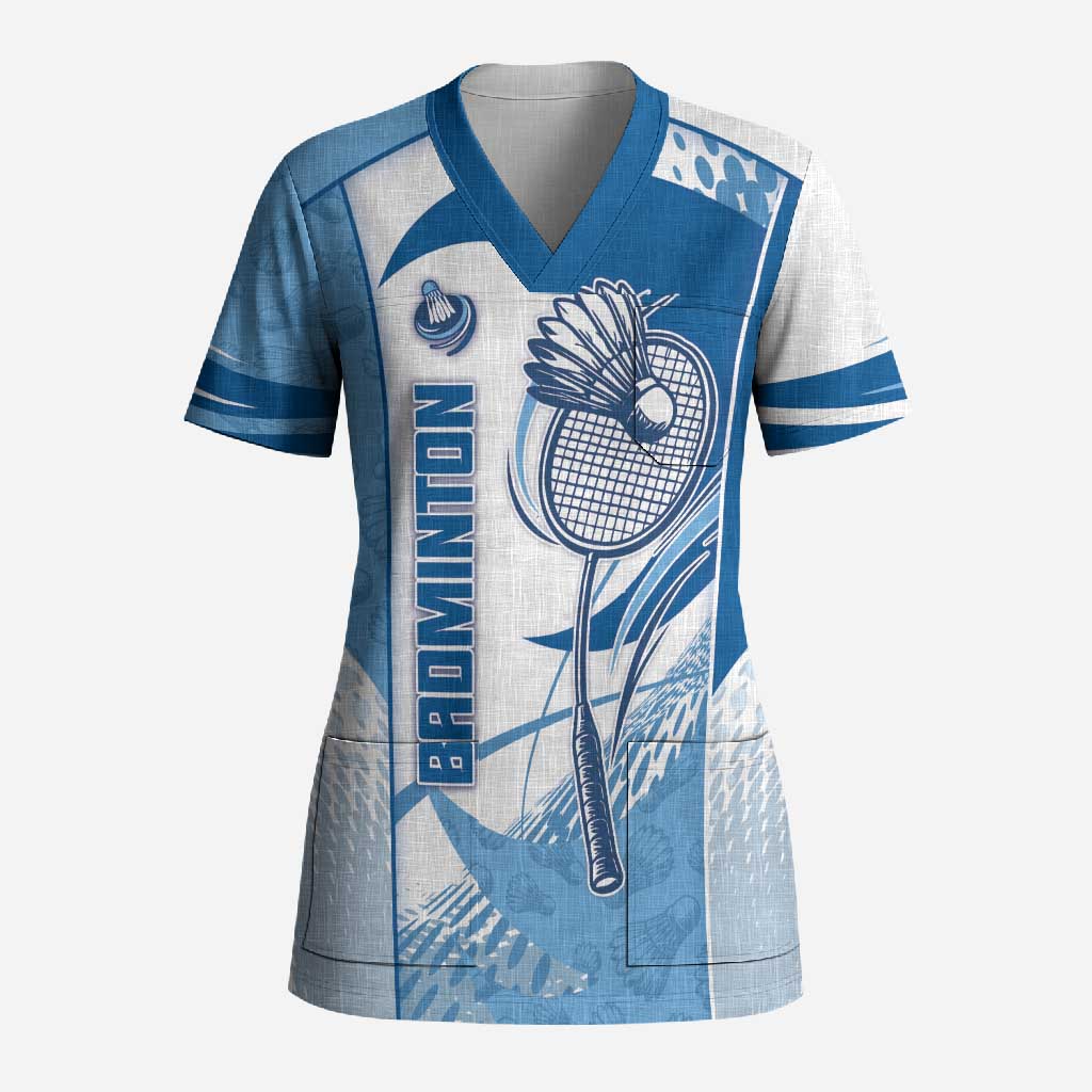 Custom Badminton Scrub Top Dynamic Swoosh