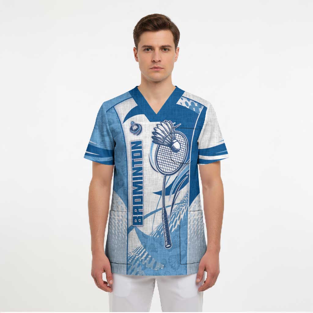 Custom Badminton Scrub Top Dynamic Swoosh