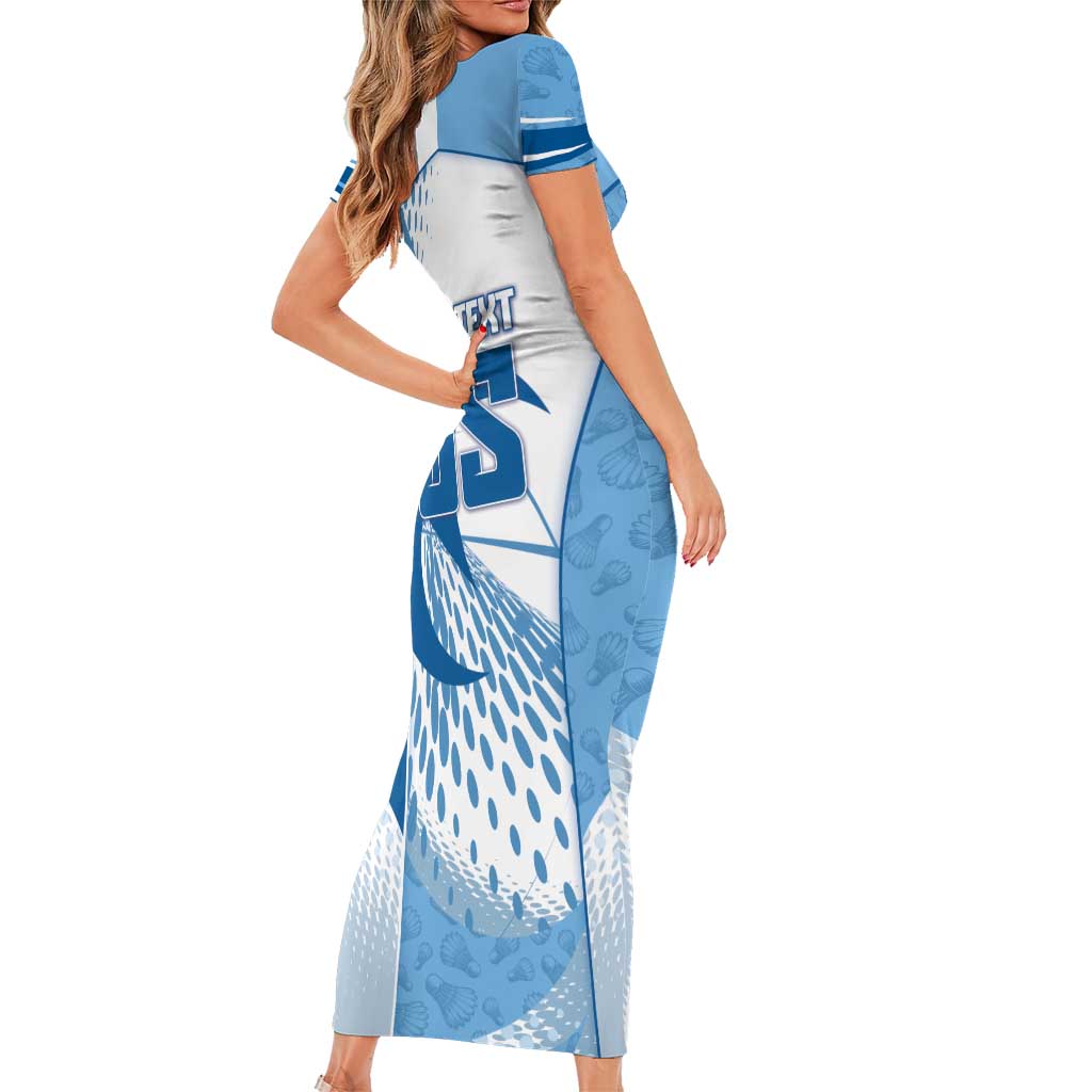 Custom Badminton Short Sleeve Bodycon Dress Dynamic Swoosh