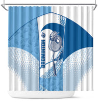 Badminton Shower Curtain Dynamic Swoosh