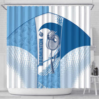 Badminton Shower Curtain Dynamic Swoosh