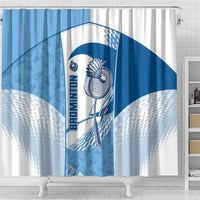 Badminton Shower Curtain Dynamic Swoosh