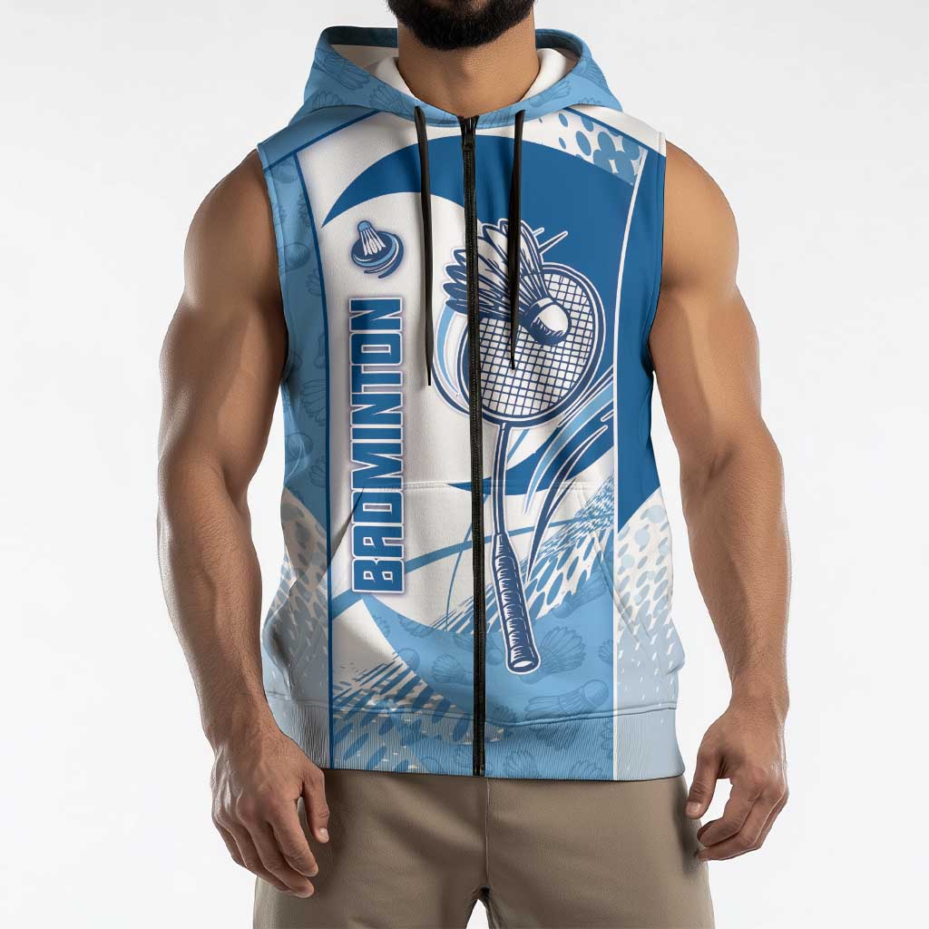 Custom Badminton Sleeveless Zip Hoodie Dynamic Swoosh