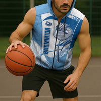 Custom Badminton Sleeveless Zip Hoodie Dynamic Swoosh