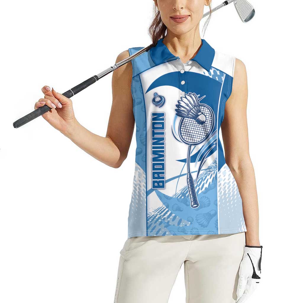 Custom Badminton Women Sleeveless Polo Shirt Dynamic Swoosh