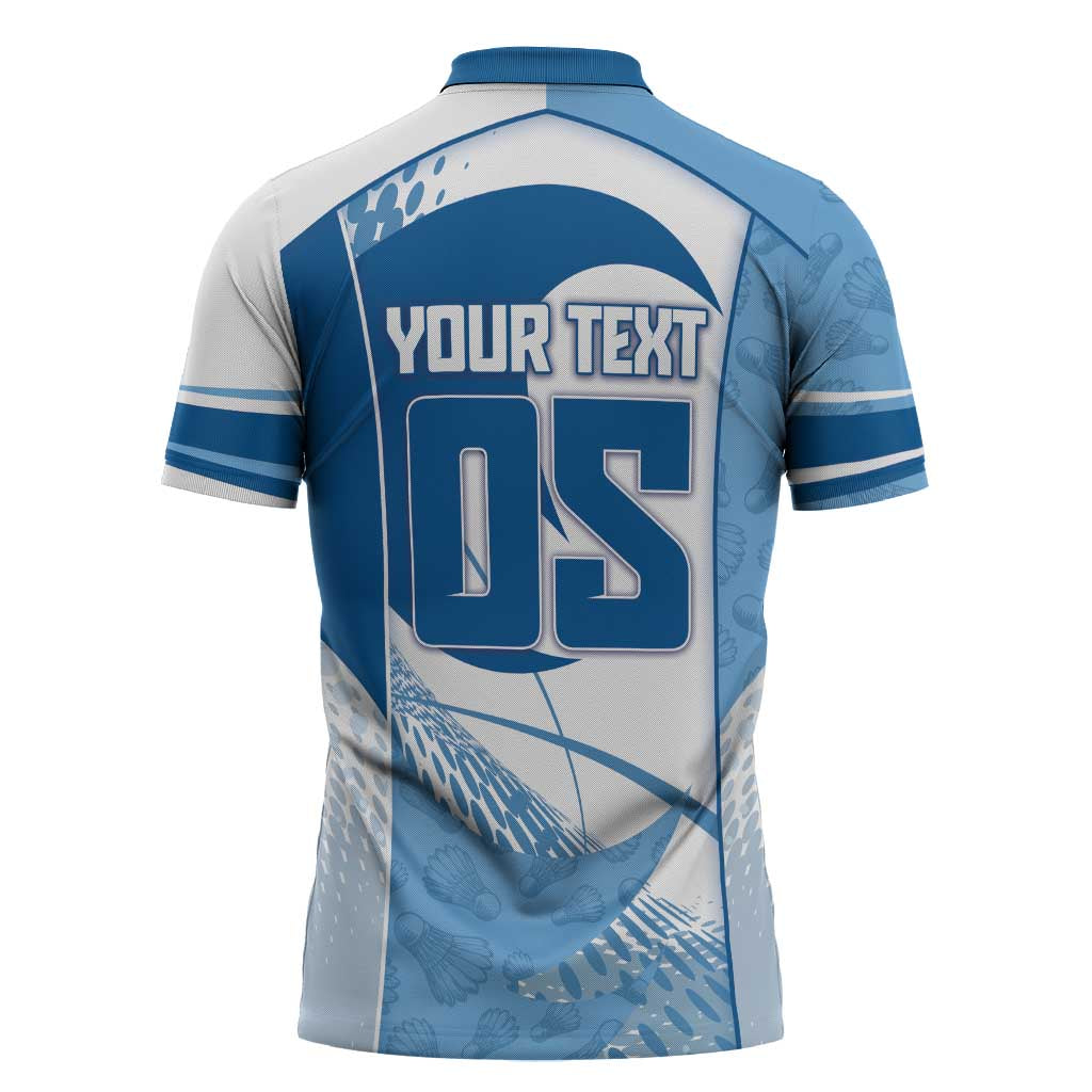 Custom Badminton Zipper Polo Shirt Dynamic Swoosh