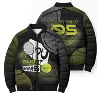 Custom Tennis Bomber Puffer Jacket Grand Slam Style