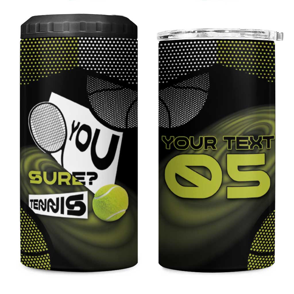 Custom Tennis 4 in 1 Can Cooler Tumbler Grand Slam Style