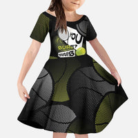 Custom Tennis Kid Short Sleeve Dress Grand Slam Style