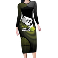 Custom Tennis Long Sleeve Bodycon Dress Grand Slam Style