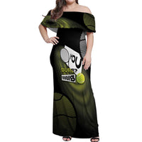 Custom Tennis Off Shoulder Maxi Dress Grand Slam Style