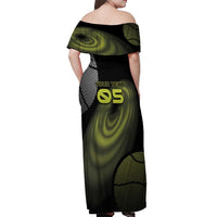 Custom Tennis Off Shoulder Maxi Dress Grand Slam Style