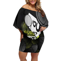 Custom Tennis Off Shoulder Short Dress Grand Slam Style