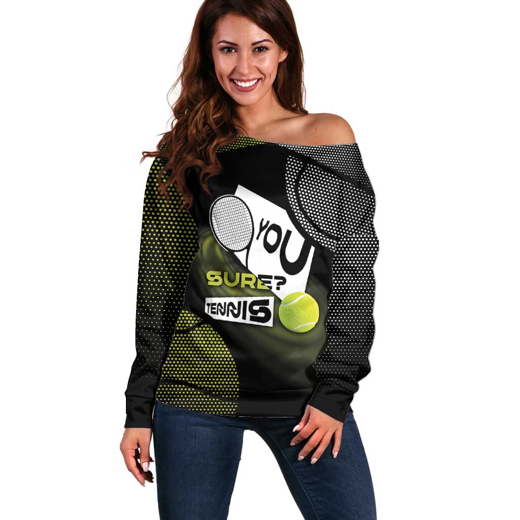 Custom Tennis Off Shoulder Sweater Grand Slam Style