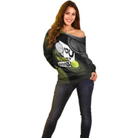 Custom Tennis Off Shoulder Sweater Grand Slam Style