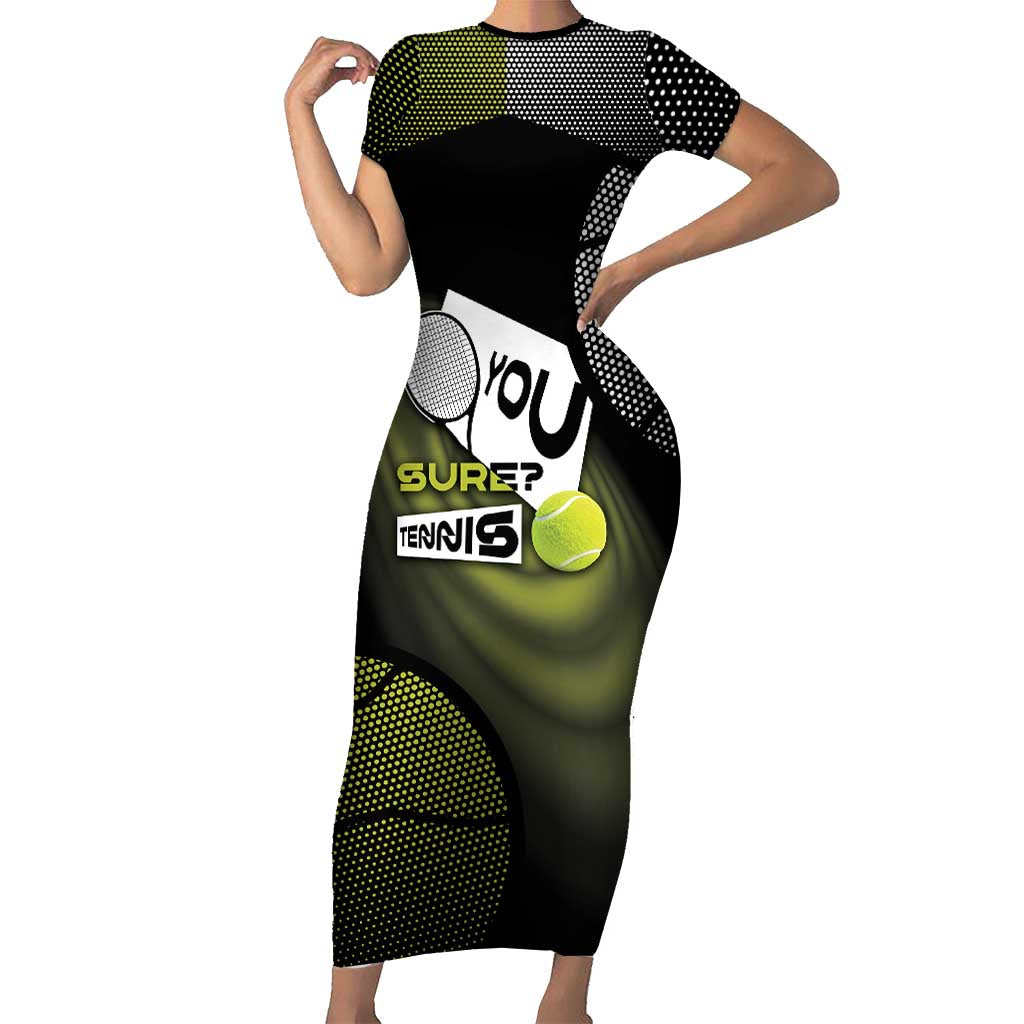 Custom Tennis Short Sleeve Bodycon Dress Grand Slam Style