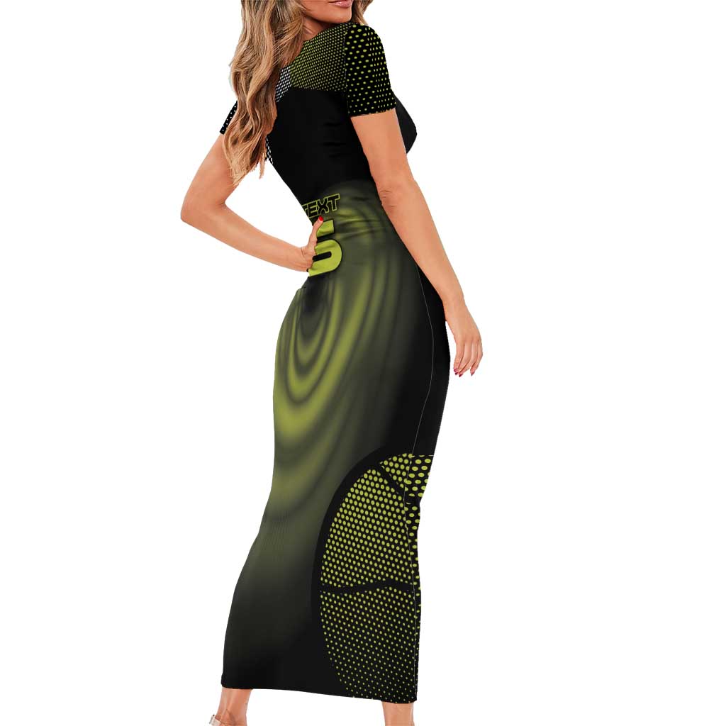Custom Tennis Short Sleeve Bodycon Dress Grand Slam Style