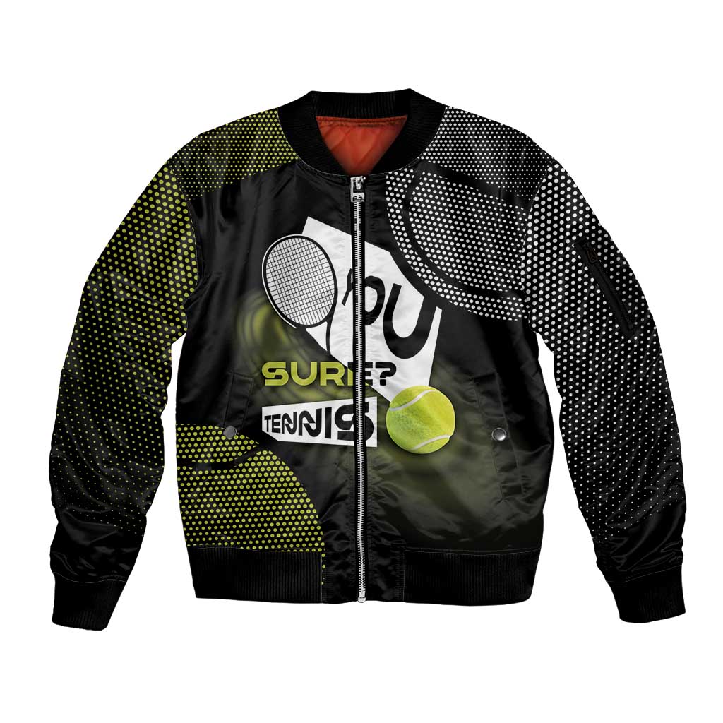 Custom Tennis Sleeve Zip Bomber Jacket Grand Slam Style