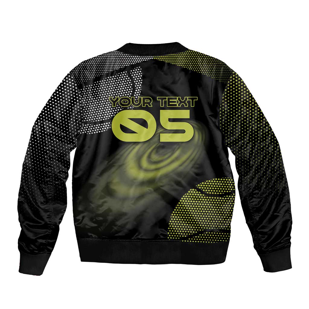 Custom Tennis Sleeve Zip Bomber Jacket Grand Slam Style