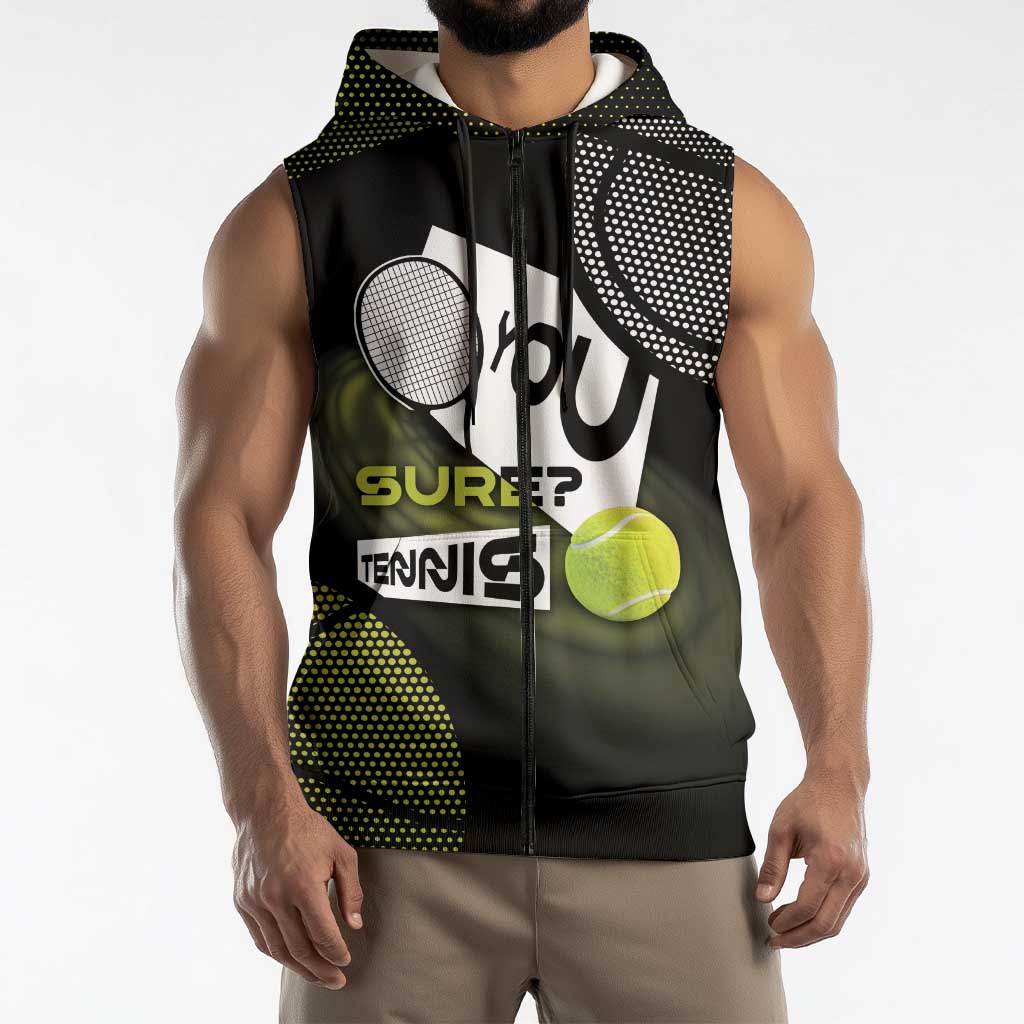 Custom Tennis Sleeveless Zip Hoodie Grand Slam Style