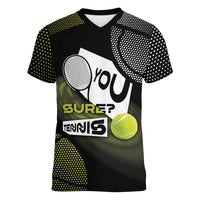 Custom Tennis Women V-Neck T-Shirt Grand Slam Style