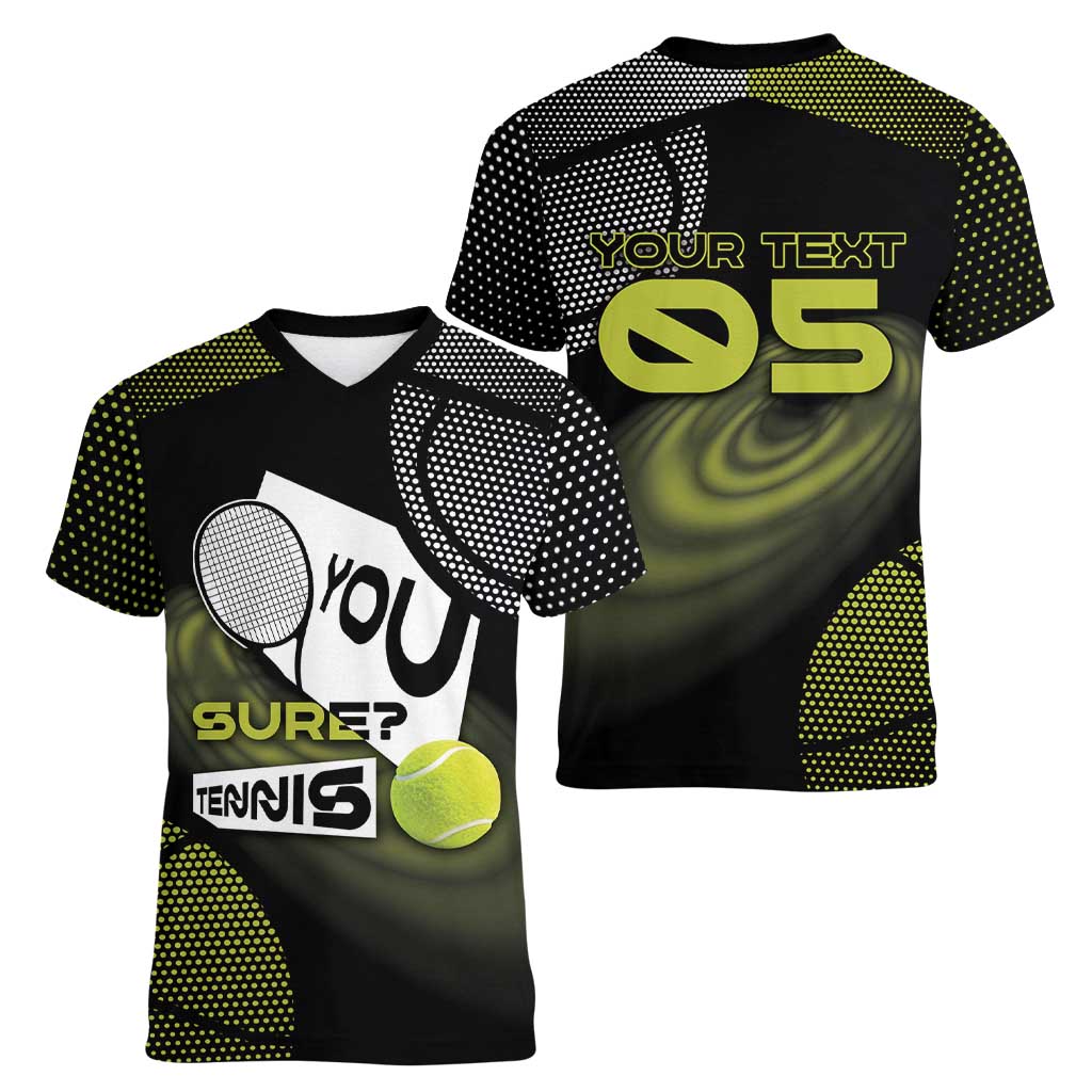 Custom Tennis Women V-Neck T-Shirt Grand Slam Style