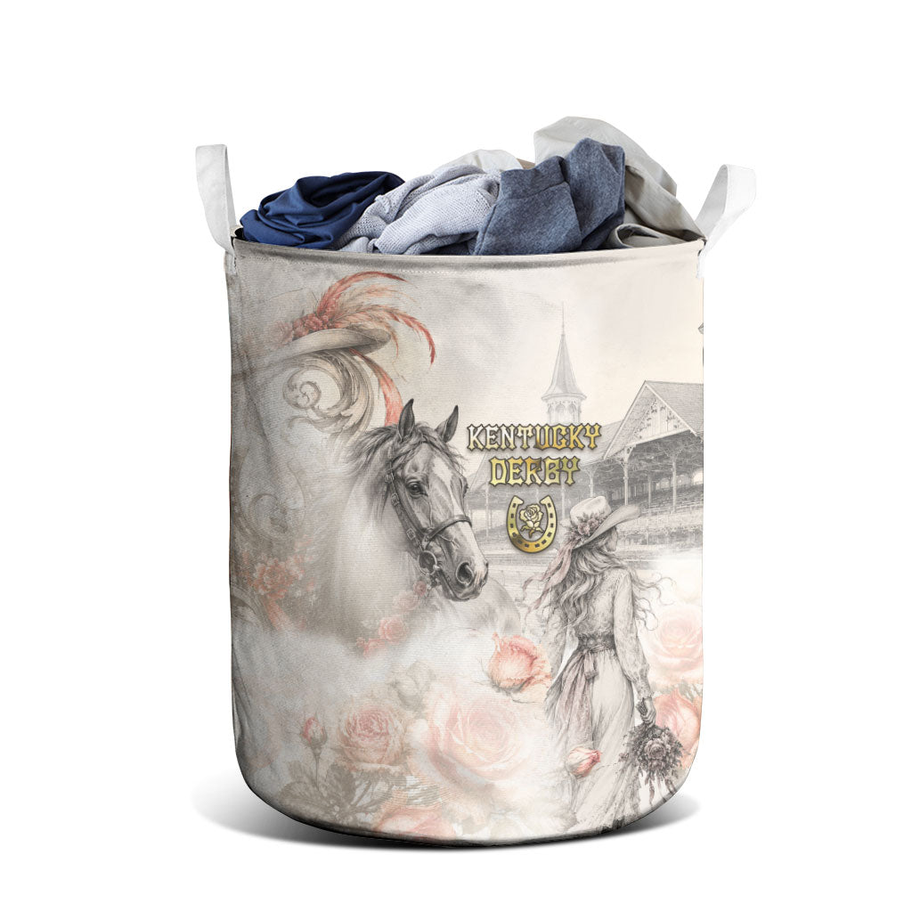 Kentucky Horse Laundry Basket Run For The Roses