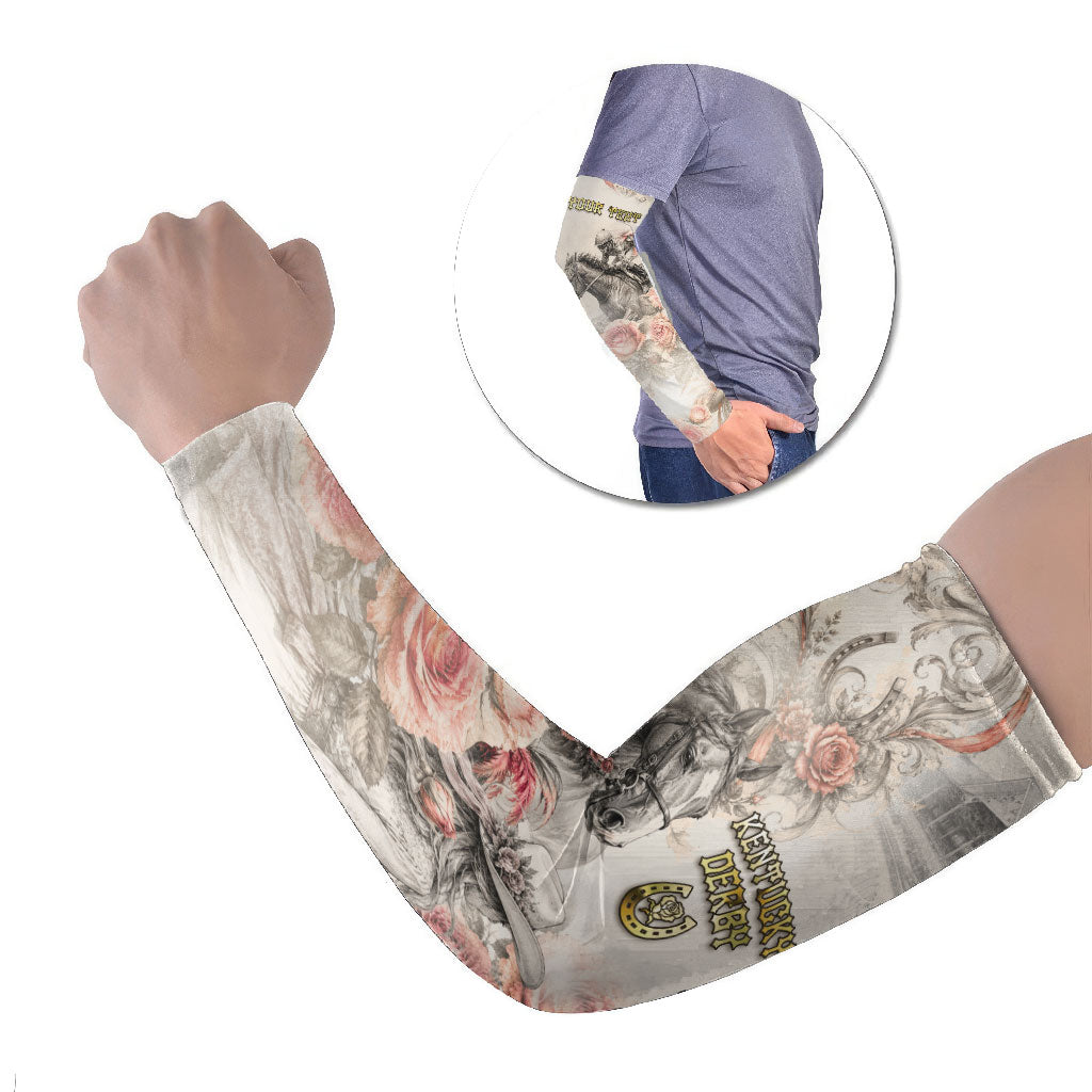 Personalized Kentucky Horse Arm Sleeves Run For The Roses