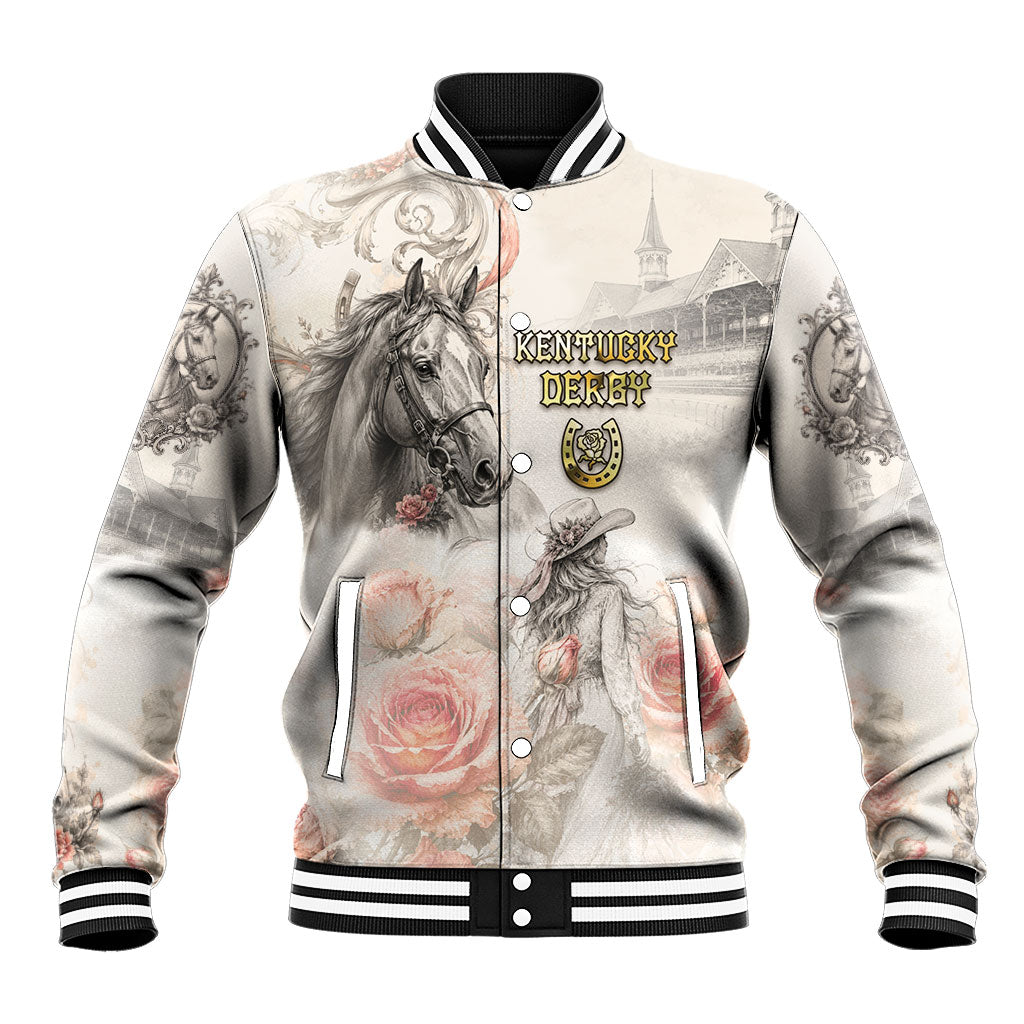 Personalized Kentucky Horse Baseball Jacket Run For The Roses