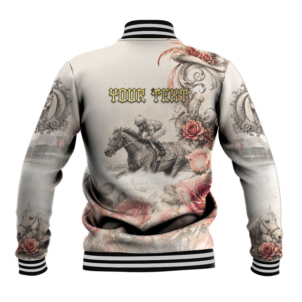 Personalized Kentucky Horse Baseball Jacket Run For The Roses