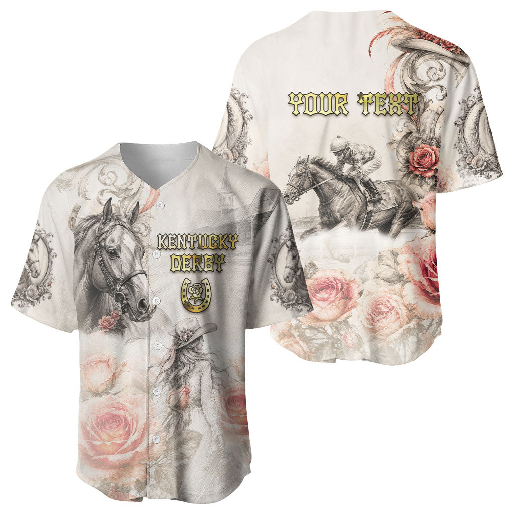 Personalized Kentucky Horse Baseball Jersey Run For The Roses