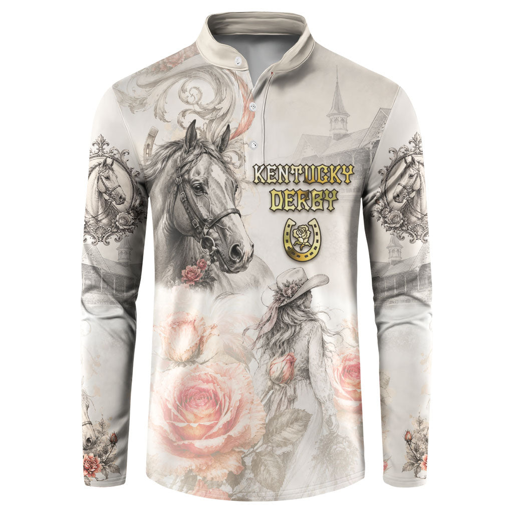 Personalized Kentucky Horse Button Sweatshirt Run For The Roses