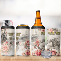 Personalized Kentucky Horse 4 in 1 Can Cooler Tumbler Run For The Roses