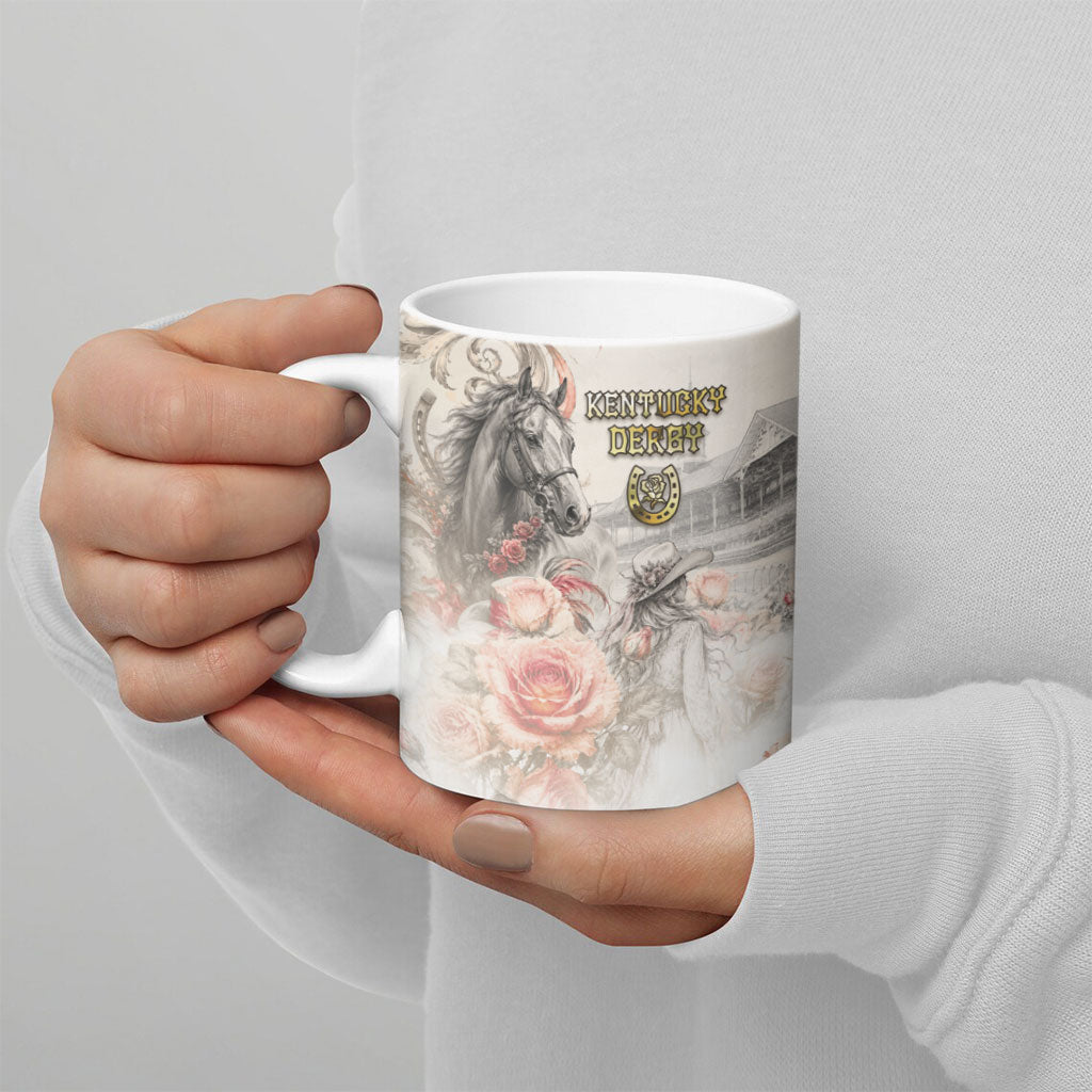 Personalized Kentucky Horse Ceramic Mug Run For The Roses